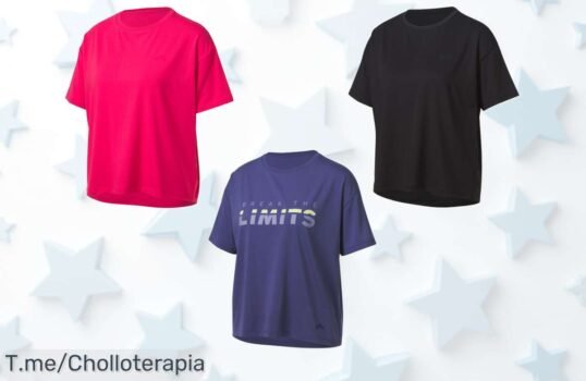 Camiseta técnica mujer con hombros descubiertos y tela súper transpirable a un precio loco nunca visto aprovecha este ofertón exclusivo antes que se acabe ¡corre ya!