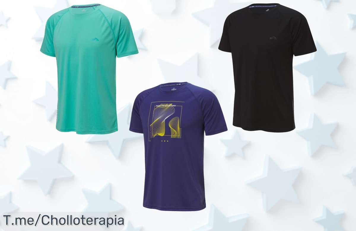 Camiseta técnica súper transpirable para hombre a precio loco con descuento brutal aprovecha este ofertón único antes que desaparezca ¡compra ya!