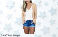 Cardigan largo mujer súper ligero y elegante ideal para verano o otoño con descuento brutal precio de ganga oferta limitada corre antes que se acabe el super chollo
