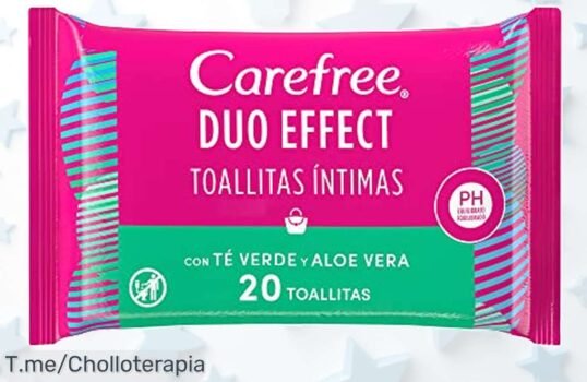 Carefree toallitas íntimas con té verde y aloe vera disfruta frescor todo el día cuida tu pH precio loco descuento brutal solo hoy aprovecha este super chollo ya