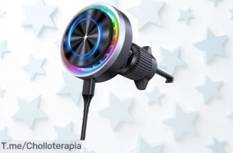 Cargador inalámbrico magnético 15W con luces nocturnas y ventilador enfriador precio loco nunca visto ¡aprovecha este super chollo con descuento brutal antes que se agote!