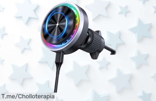 Cargador inalámbrico magnético 15W con luces nocturnas y ventilador enfriador precio loco nunca visto ¡aprovecha este super chollo con descuento brutal antes que se agote!