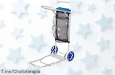 Carro playa Aktive con ruedas gigantes y plegable el super chollo que aguanta hasta 20 kg lleva todo fácil con descuento brutal oferta nunca vista corre ya antes que se agoten