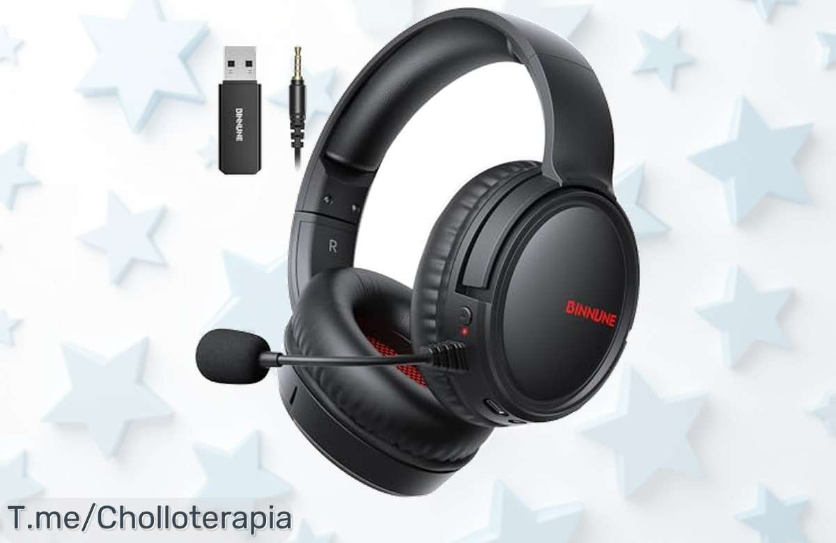 Casco gaming binaural 7.1 con latencia ultra baja para PS5 y PC disfruta de hasta 40 horas y un micrófono que te silencia el ruido precio loco solo hoy aprovecha este ofertón brutal jamás visto compra ya