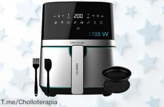 Cecotec Air Fryer 5,5L con 1700W y 8 modos táctiles para cocinar fácil disfruta de este precio loco nunca visto haz clic ya antes que se agote el ofertón