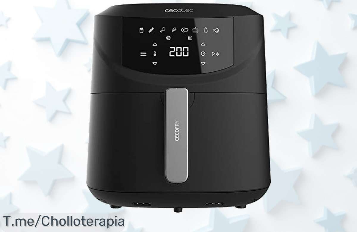 Cecotec Air Fryer 7,6L con 8 modos para cocinar sin aceite y rápido aprovecha este super chollo nunca visto con descuento brutal compra ya antes que se acabe