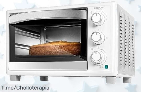Cecotec Bake&Toast 2300 con 1500W de potencia para cocinar rápido y perfecto ahora en un super chollo con descuento brutal solo por tiempo limitado ¡no te lo pierdas!