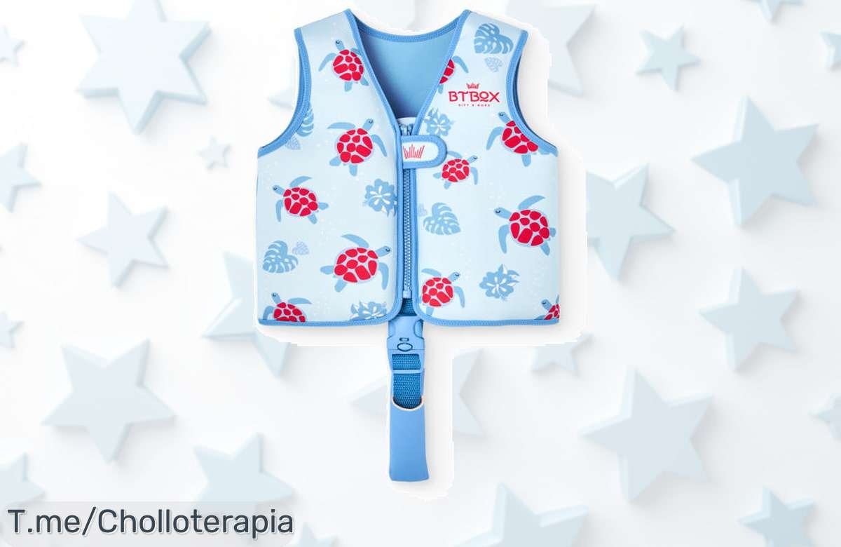 Chaleco de flotación tortugas Btbox con descuento brutal para que los peques naden seguros y felices consigue este ofertón único a precio loco antes de que se acaben las unidades