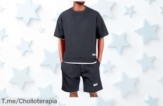 Chándal de verano para hombre súper fresco con bolsillos que molan un montón precio loco y descuento brutal no dejes escapar este super chollo limita tu compra ya
