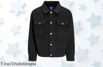 Chaqueta Jack & Jones negra estilo nórdico con calidad brutal y resistencia imbatible en un ofertón de precio loco que no volverás a ver Corre ya es tu super chollo