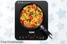 Cocina como un chef con la Placa de Inducción YASHE a un precio loco, ¡con 10 potencias y seguridad total! Aprovecha este ofertón antes de que se agote