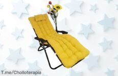 Cojín tumbona reclinable reino mansidi con fibra hueca único en precio loco para tu descanso perfecto aprovecha este descuentazo antes que desaparezca ya