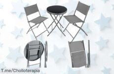 Conjunto jardín 3 piezas TecTake súper resistente con tela de secado rápido disfruta del confort al aire libre precio loco y descuento brutal oferta limitada actúa ya