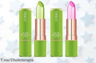 Consigue dos bálsamos labiales de aloe vera que cambian de color y mantienen tus labios hidratados con un descuento brutal nunca visto aprovecha este super chollo ya mismo