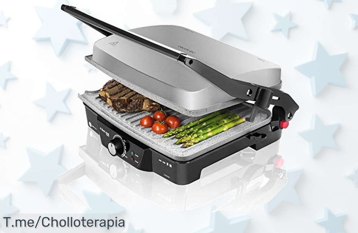 Consigue el Cecotec Rock’nGrill 2000 W con apertura total y antiadherente rockstone al precio loco que nunca has visto cocina rápido sin líos aprovecha este ofertón limitado ya