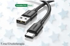 Consigue el cable rápido USB tipo C UGREEN con carga 30 velocidad brutal para que tu móvil vuele precio loco y ofertón nunca visto ¡aprovecha antes que se agote!