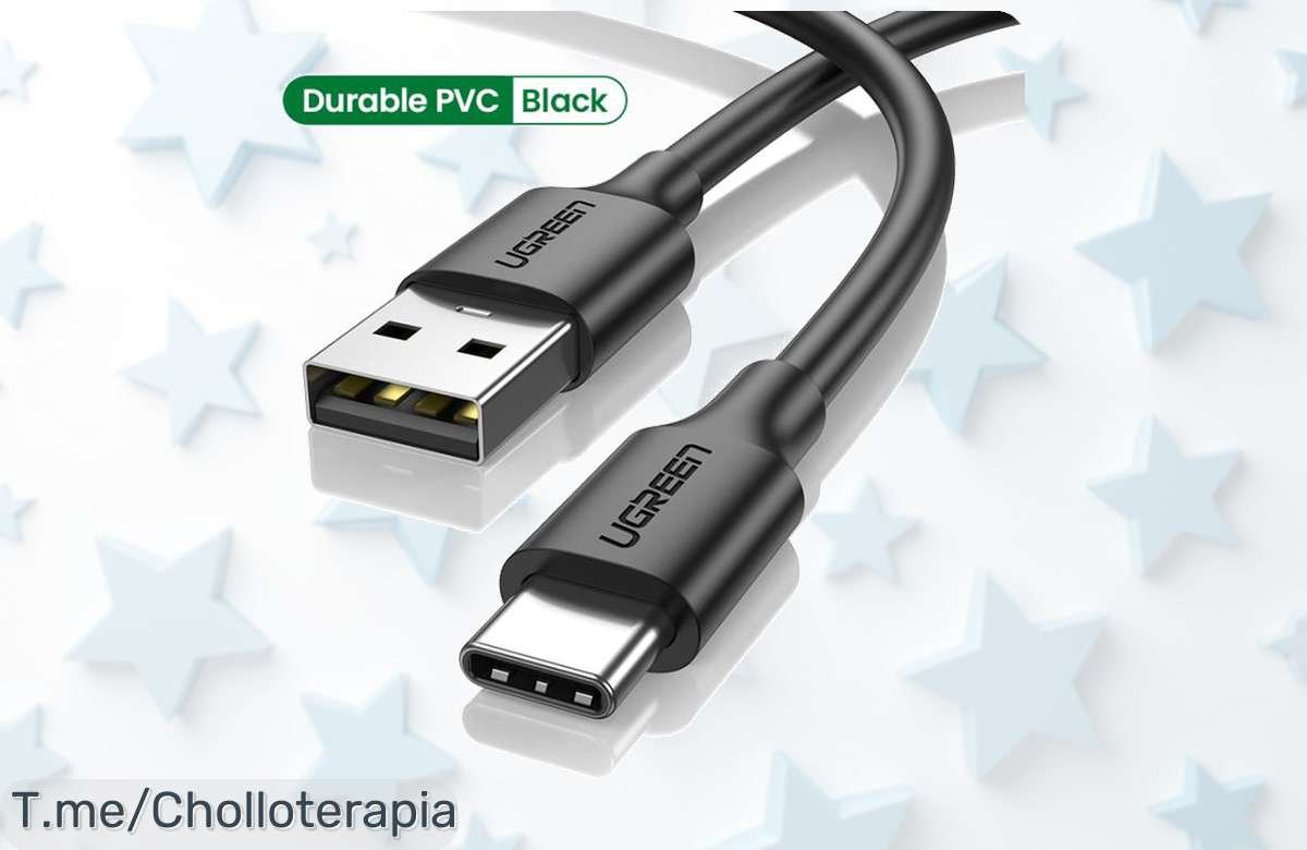 Consigue el cable rápido USB tipo C UGREEN con carga 3.0 velocidad brutal para que tu móvil vuele precio loco y ofertón nunca visto ¡aprovecha antes que se agote!
