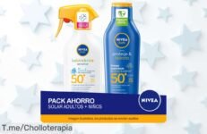 Consigue el pack ahorro Nivea Sun con protección todo el día para niños y adultos un ofertón nunca visto precio de ganga que se acaba rápido compra ya
