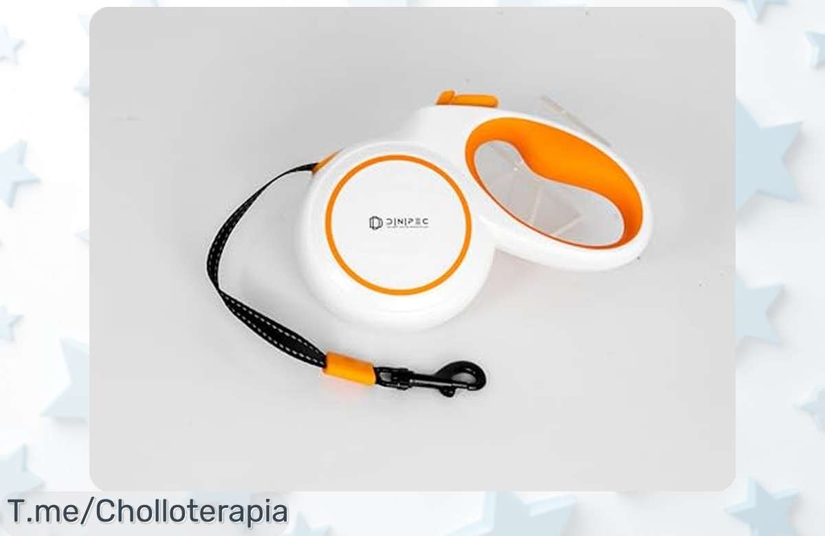 Consigue la correa retráctil avanzada Dinipec 5 m súper resistente con bloqueo rápido precio loco y descuento brutal para controlar a tu mascota ya oferta única limitada actúa pronto