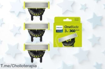 Consigue las 3 cuchillas Philips OneBlade con filo perfecto que cuidan tu barba todo el año a un precio de ganga nunca visto Aprovecha este ofertón ya