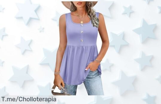Consigue ya el tank top WNEEDU con botones frontales estilo y frescura garantizados precio loco descuento brutal super chollo limitada ¡apresúrate antes de perder este ofertón nunca visto!