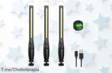 Consigue ya la linterna led recargable súper potente con imán y gancho tres piezas por un precio loco nunca visto aprovecha este ofertón y descuento brutal ¡no esperes más!