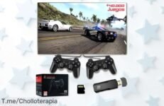 Consola retro arcade con 40000 juegos y mandos inalámbricos disfruta diversión sin fin en calidad 4K aprovecha este ofertón único precio loco por tiempo limitado corre ya