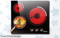 Cooksir placa vitrocerámica 3 fuegos con potencia brutal para cocinar sin líos precio loco y descuento nunca visto oferta limitada ¡aprovecha este super chollo ya!