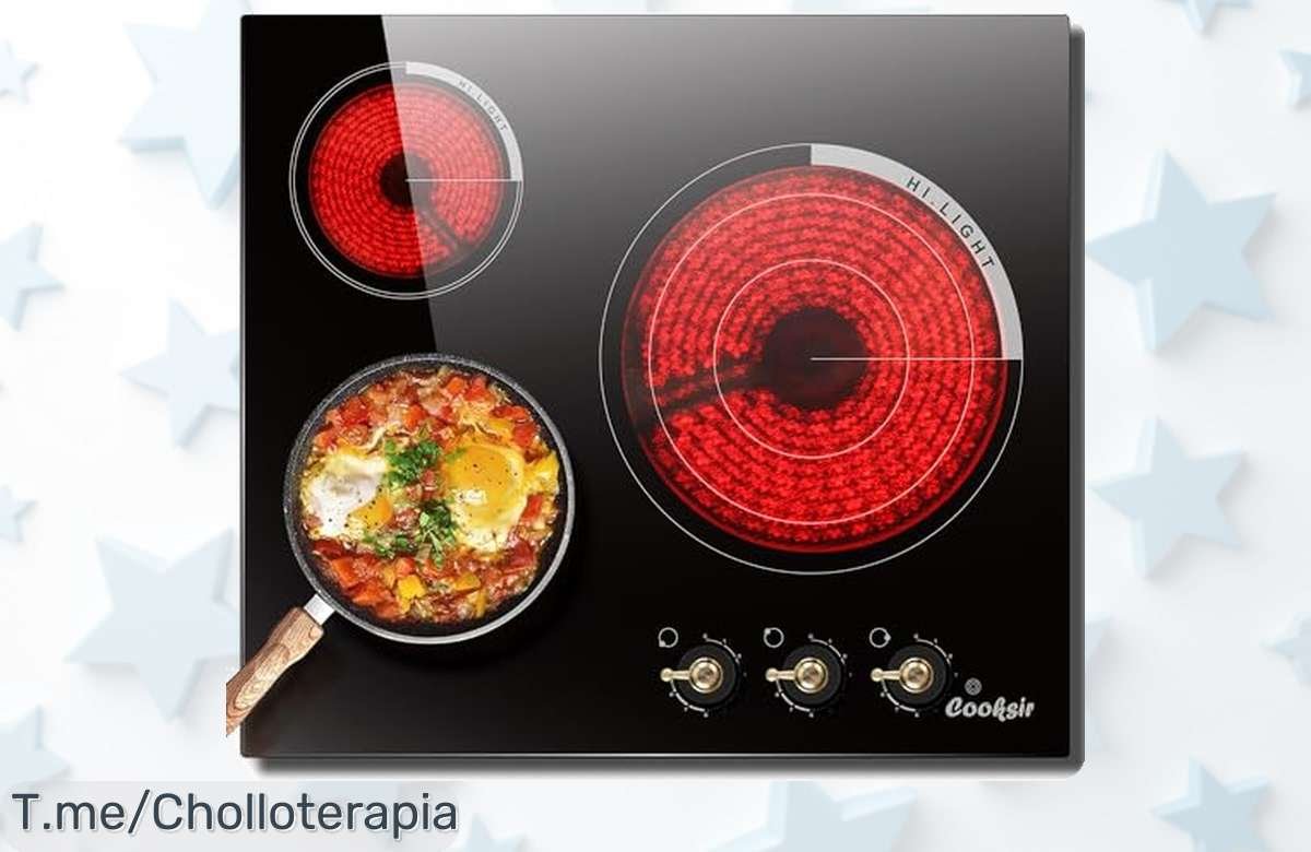 Cooksir placa vitrocerámica 3 fuegos con potencia brutal para cocinar sin líos precio loco y descuento nunca visto oferta limitada ¡aprovecha este super chollo ya!