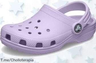 Crocs Classic Clog K en Lavender con suela antideslizante súper resistente un super chollo con descuento brutal que vuela rápido aprovecha este precio de ganga ya