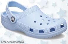 Crocs Classic Clog K para peques blue calcite con ajuste seguro y fácil limpieza precio loco nunca visto aprovecha este ofertón y llévatelos ya antes que se acaben