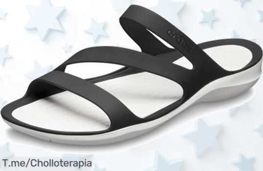 Crocs Swiftwater Sandal negro ultraligero con suela EVA a un súper chollo nunca visto disfruta el confort sin ataduras aprovecha este descuento brutal antes de que se acabe