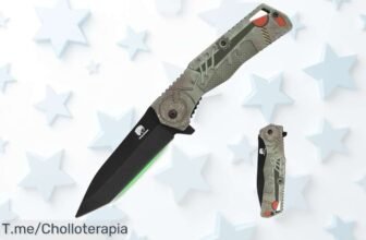 Cuchillo plegable Fullhi negro mate súper resistente con cierre seguro a precio loco nunca visto aprovecha este ofertón limitado antes de que se agote
