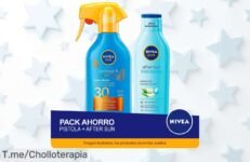 Cuida tu piel con el NIVEA SUN Pack Ahorro: crema solar y aftersun por un precio loco ¡No te quedes sin estos imprescindibles, oferta limitada!