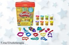 Desata la creatividad de tu peque con el Súper Maletín PlayDoh, ¡un ofertón increíble que no puedes dejar pasar! Llévatelo ahora o te quedarás sin él