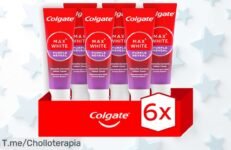 Descubre Colgate Max White Purple Reveal el super chollo que blanquea instantáneamente tu sonrisa nunca visto precio loco descuento brutal por tiempo limitado corre ya