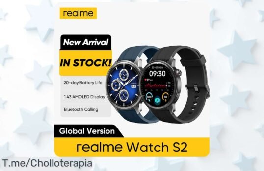 Descubre Realme Watch S2 con pantalla AMOLED y batería de 20 días, un ofertón nunca visto al mejor precio loco Aprovecha ya este descuento brutal antes que se acabe