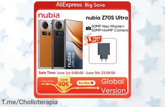 Descubre el Nubia Z70S Ultra 5G: Un super chollo con Snapdragon 8, pantalla AMOLED 144Hz y gran batería ¡Aprovecha este ofertón antes de que se agote!
