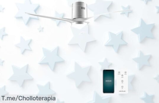 Descubre el Ventilador de Techo Cecotec con Wifi y luz LED, un super chollo para controlar la frescura desde tu móvil ¡Solo hasta agotar existencias, actúa ya!