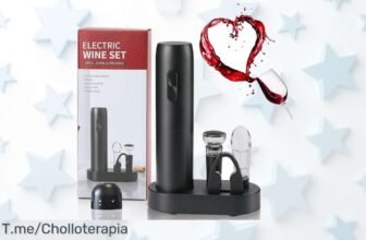 Descubre el abridor de vino eléctrico 6 en 1 a un precio locazo: abre botellas en solo 6 segundos y eleva tus brindis ¡Hazlo tuyo antes que se agote!