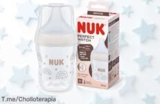 Descubre el biberón Nuk con tetina flexible y anticólico que cuida a tu bebé un descuento brutal nunca visto aprovecha este super chollo precio loco ya