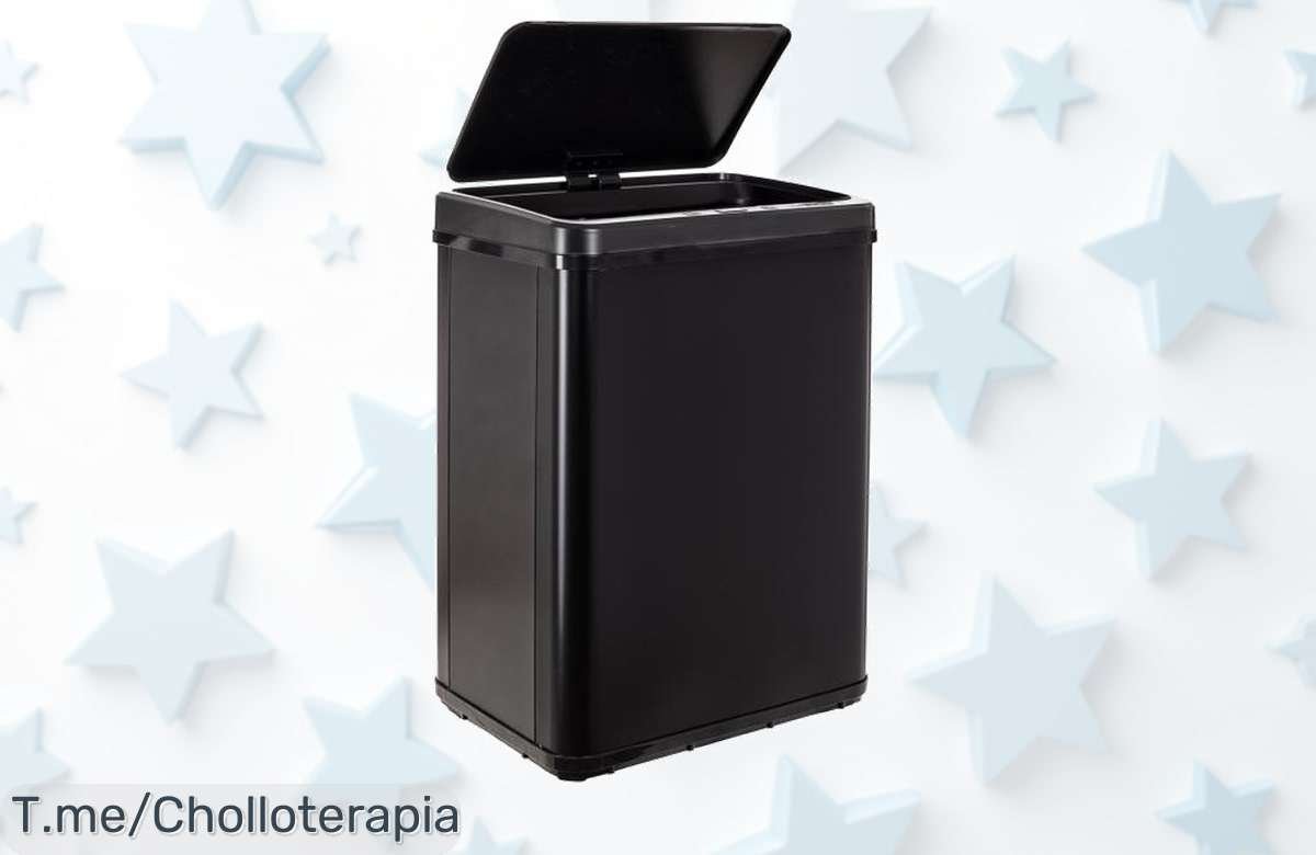 Descubre el cubo de basura inteligente Wellhome a un precio loco y disfruta de su apertura automática, ¡no te quedes sin el super chollo antes de que se agote!