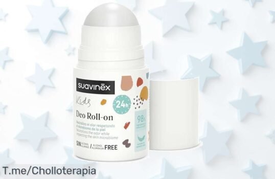 Descubre el desodorante Suavinex para niños con piel sensible elimina olores todo el día precio loco y descuento brutal oferta única corre que vuelan las unidades