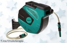 Descubre el enrollador automático de manguera Amazon Basics con diseño anti enredos y montaje super fácil aprovecha este ofertón nunca visto a precio loco ¡compra ya antes de que se agoten!