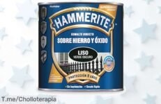Descubre el esmalte brillo verde oscuro Hammerite con protección anticorrosión hasta 8 años y efecto anti óxido inmediato aprovecha este super chollo con descuento brutal por tiempo limitado compra ya