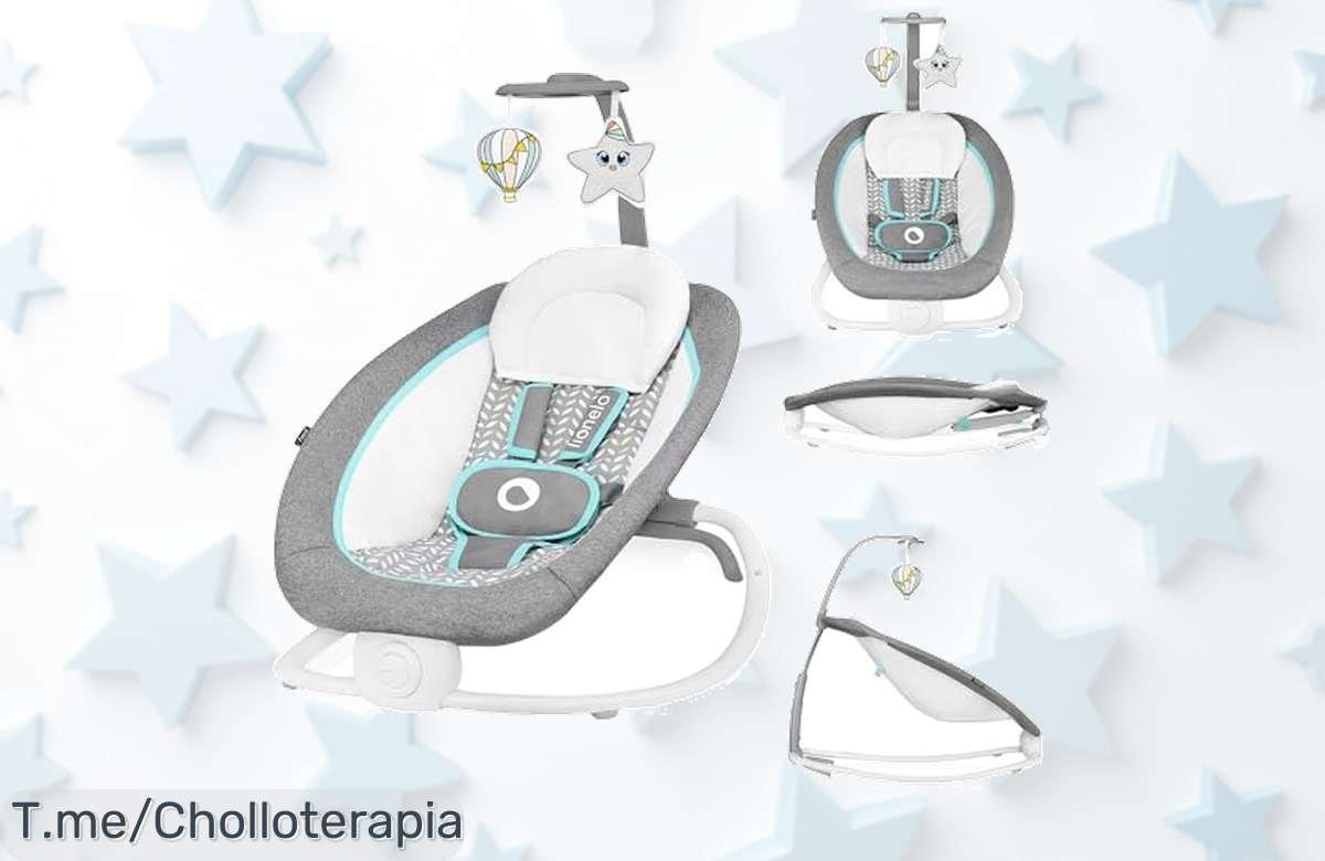 Descubre el lionelo pascal baby bouncer con melodías y vibraciones suaves para calmar al instante, precio loco y descuento brutal que vuela ya no lo dejes escapar