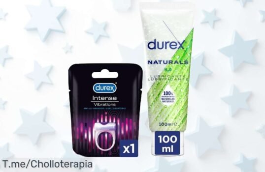 Descubre el lote Durex con lubricante Naturals H2O y anillo vibrador potente oferta nunca vista para llevar tu placer al máximo precio loco solo por tiempo limitado actúa ya