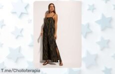 Descubre el maxi vestido de tirantes espagueti que todas quieren ¡Super chollo con descuento brutal! Date prisa, la oferta es limitada y no querrás quedarte sin él