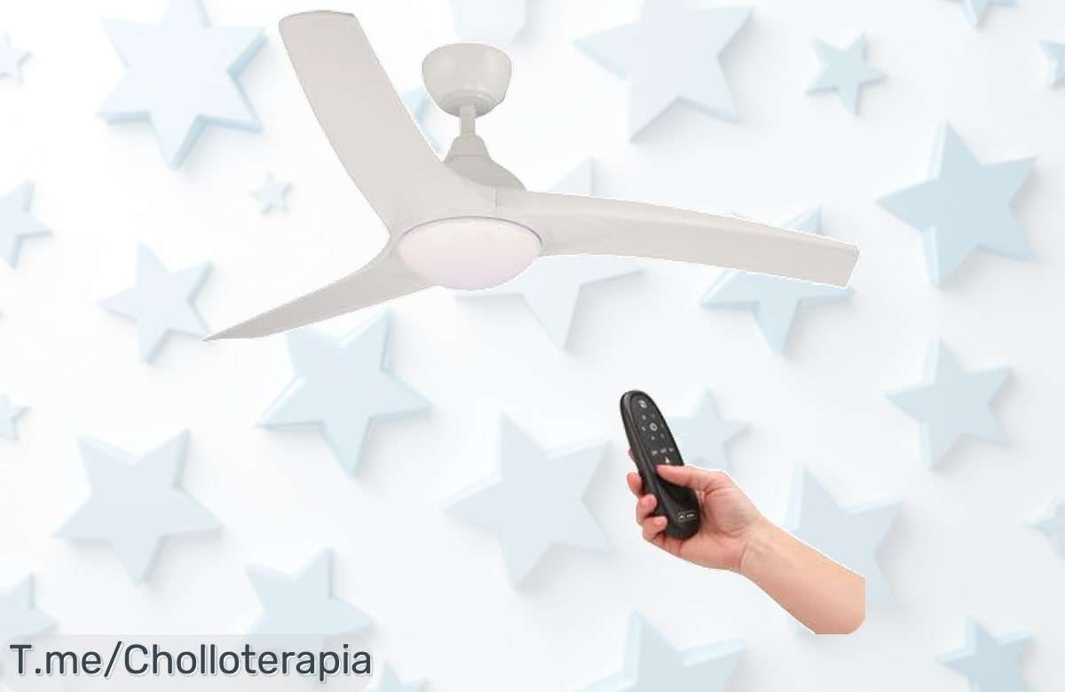 Descubre el mimotec ventilador de techo con luz led y mando a distancia silencioso y regulable un ofertón con descuento brutal que vuela rápido no lo dejes pasar