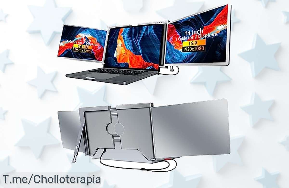 Descubre el monitor portátil triple de 14 Full HD multiplica tu pantalla y productividad con un descuentazo brutal no pierdas este ofertón ni el precio loco compra ya antes que se acabe